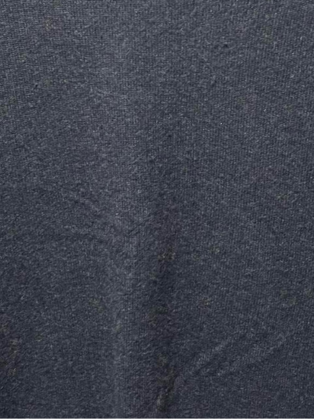 plain blank navy blue cashmere clubroom luxury V-neck crewneck casual sweater - Picture 2 of 4